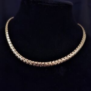 Monet Serpentine Gold Tone Necklace